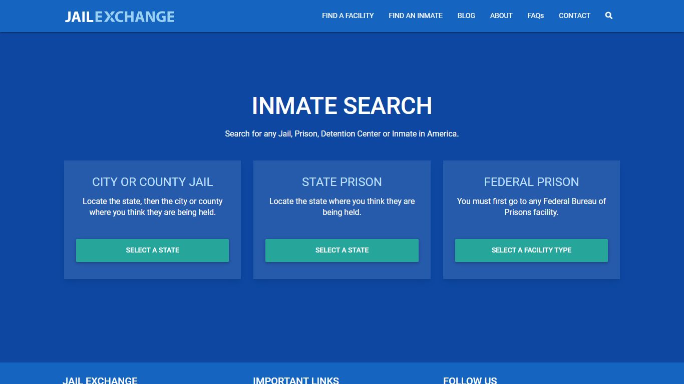 Search for any Jail, Prison, Detention Center or Inmate in America.